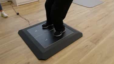 Belastungstest auf der Kraftmessplatte bei Ortho4Sport